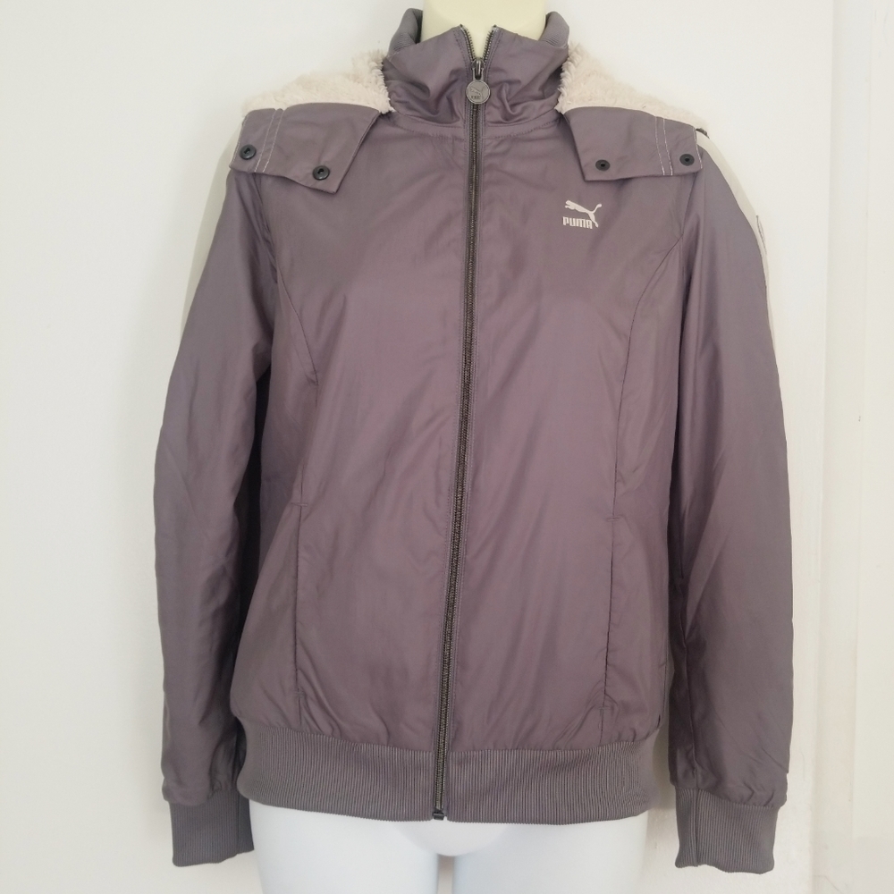 PUMA Grey Windbreaker Zip Jacket